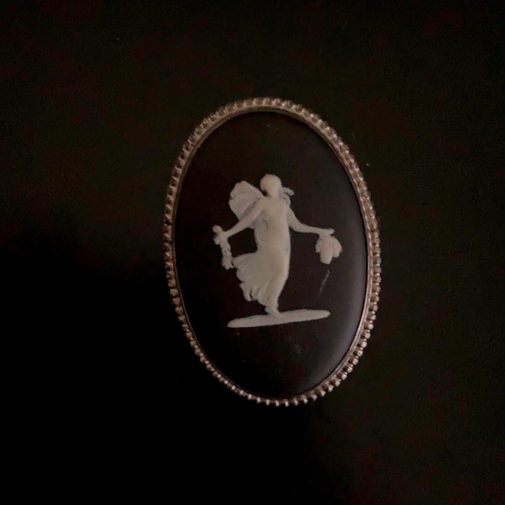 Wedgewood cameo broach.Edgewood SS edging.Timeless